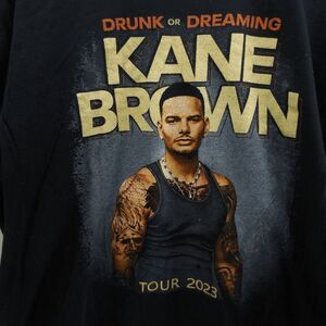 Kane Brown Shirt ADULT XL 2023 Drunk or Dreaming Tour Double Sided Unisex Rucker